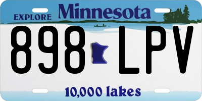 MN license plate 898LPV