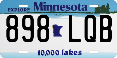 MN license plate 898LQB