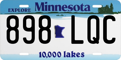 MN license plate 898LQC