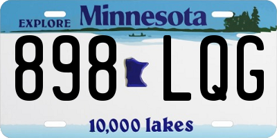MN license plate 898LQG