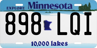 MN license plate 898LQI