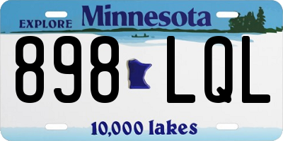 MN license plate 898LQL