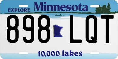 MN license plate 898LQT