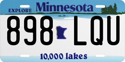 MN license plate 898LQU