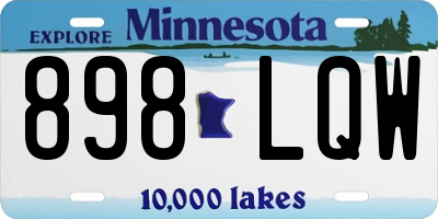 MN license plate 898LQW