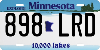 MN license plate 898LRD
