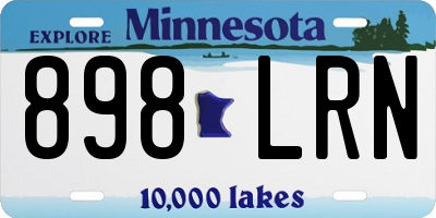 MN license plate 898LRN