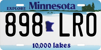 MN license plate 898LRO