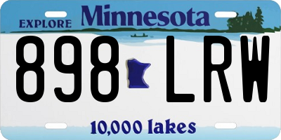 MN license plate 898LRW
