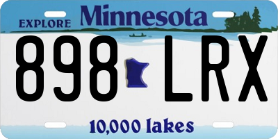 MN license plate 898LRX