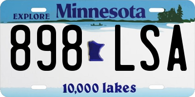 MN license plate 898LSA