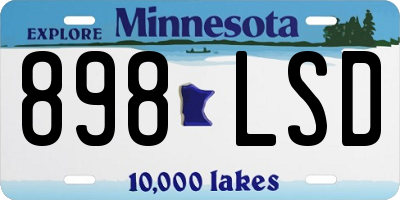 MN license plate 898LSD