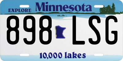MN license plate 898LSG