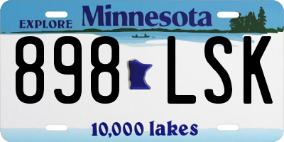 MN license plate 898LSK