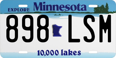 MN license plate 898LSM