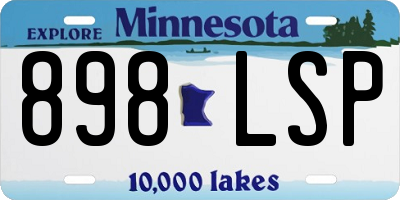 MN license plate 898LSP