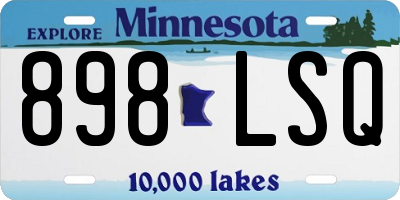 MN license plate 898LSQ