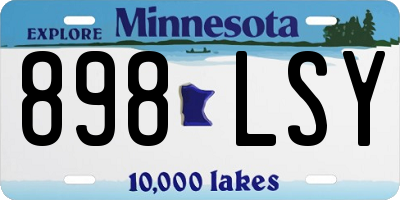 MN license plate 898LSY