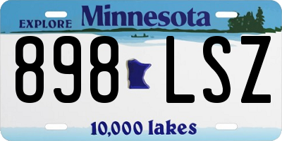 MN license plate 898LSZ