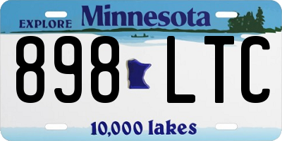 MN license plate 898LTC