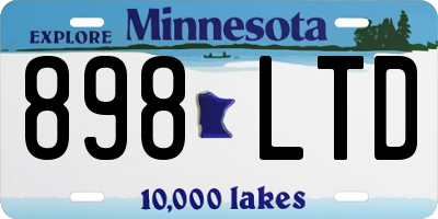 MN license plate 898LTD