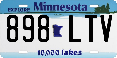 MN license plate 898LTV
