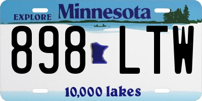 MN license plate 898LTW