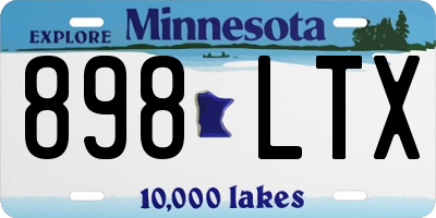 MN license plate 898LTX