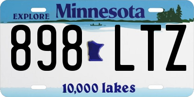 MN license plate 898LTZ