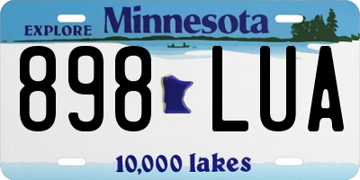 MN license plate 898LUA