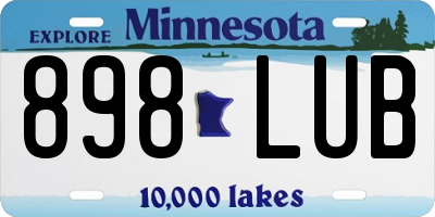 MN license plate 898LUB