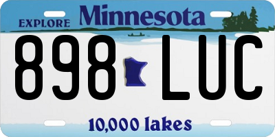 MN license plate 898LUC