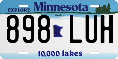 MN license plate 898LUH