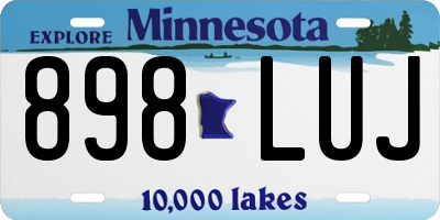 MN license plate 898LUJ
