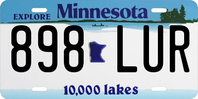 MN license plate 898LUR