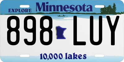 MN license plate 898LUY