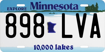 MN license plate 898LVA