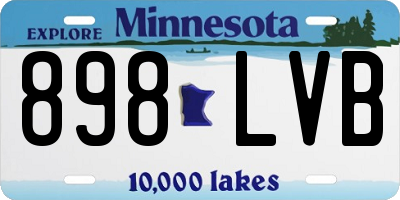 MN license plate 898LVB