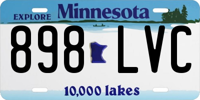 MN license plate 898LVC