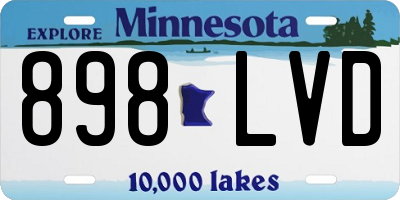 MN license plate 898LVD