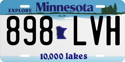 MN license plate 898LVH