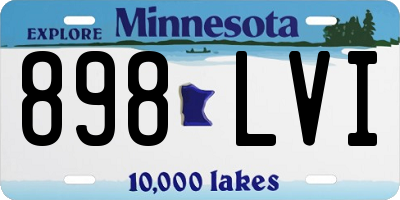 MN license plate 898LVI