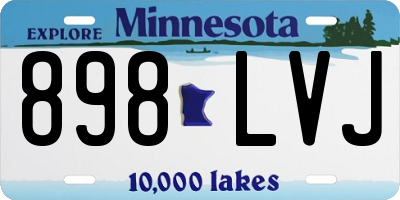 MN license plate 898LVJ