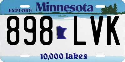 MN license plate 898LVK