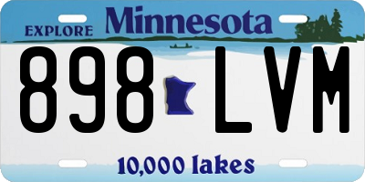 MN license plate 898LVM