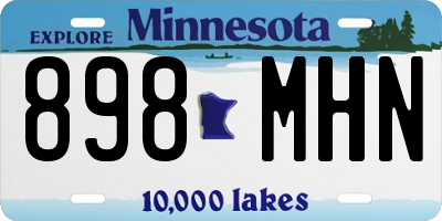 MN license plate 898MHN