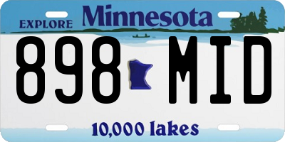 MN license plate 898MID
