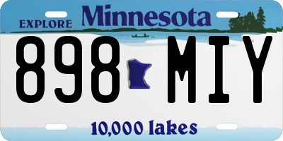 MN license plate 898MIY
