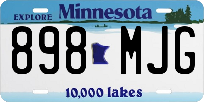 MN license plate 898MJG