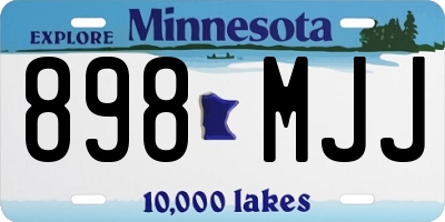 MN license plate 898MJJ